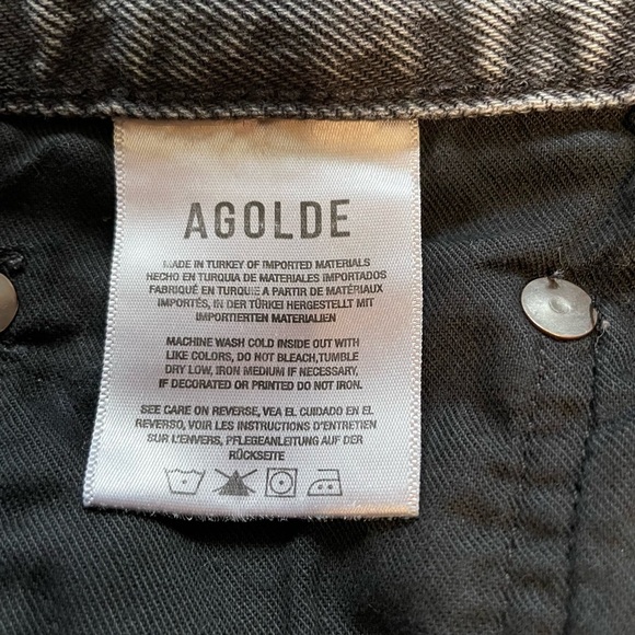 AGOLDE 90s Pinch Waist Straight Leg High Rise Medium Gray Denim Jean Size 30 - Picture 10 of 12